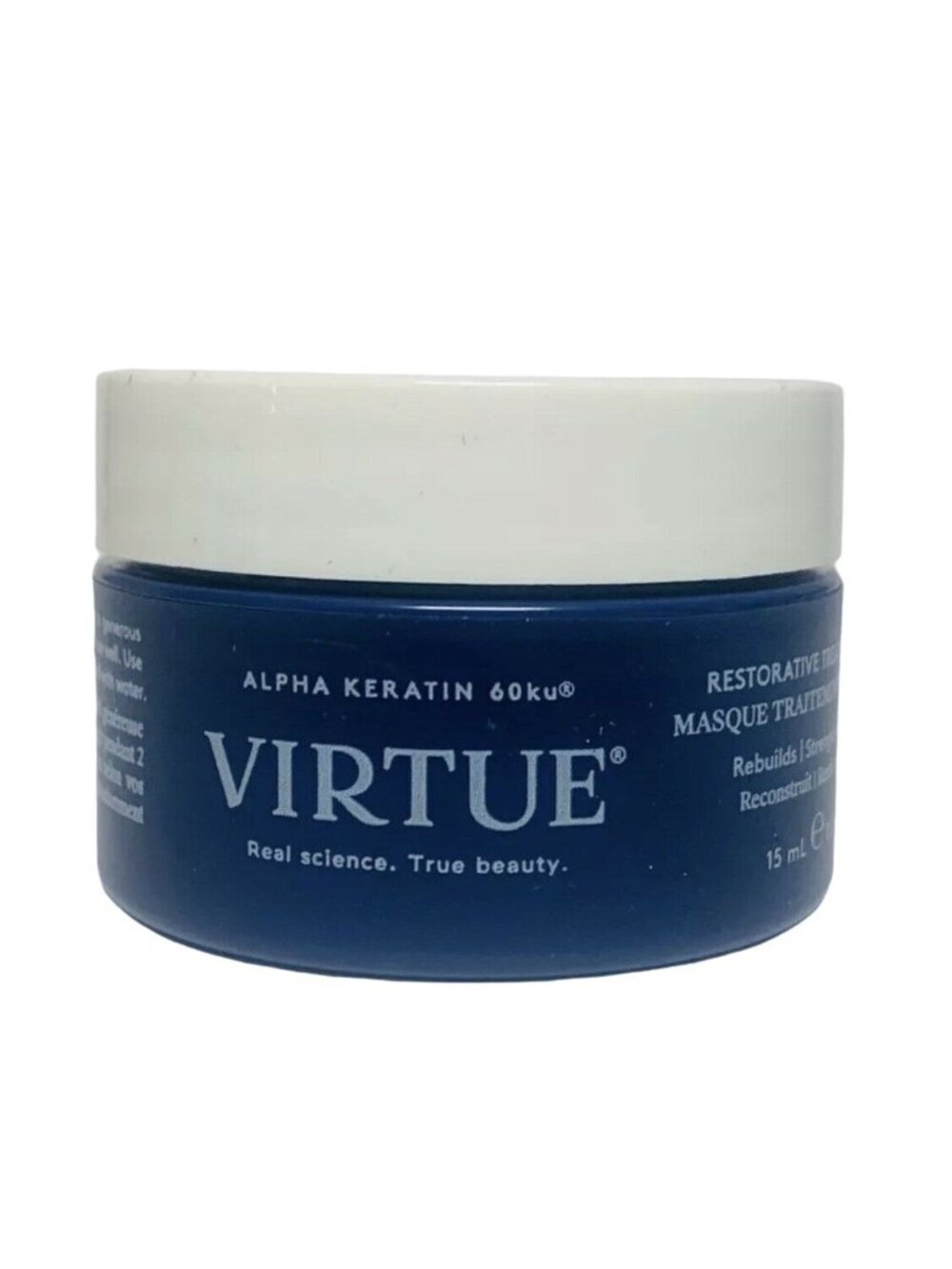 Virtue Labs Restorative Treatment Hair Mask Alpha Keratin 60ku Masque 0.5oz 15ml